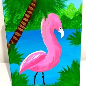 Flamingo painting